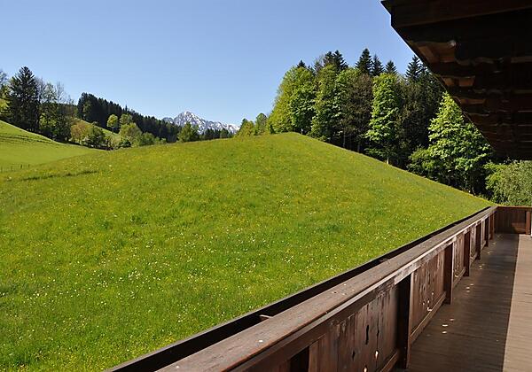 Balkon auf der Rückseite der Pension Nanga Parbat