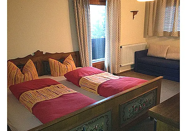 Ein komfortables Doppelzimmer in der Pension Obladis