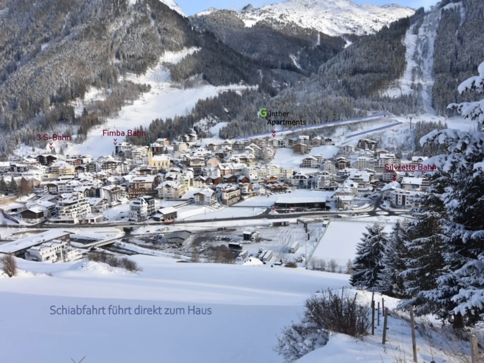 perfekte Lage Winter und Sommer