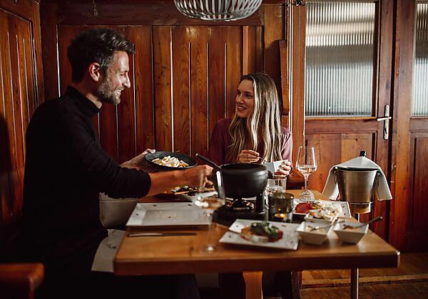 Abendessen im Fonduerestaurant Ennshof