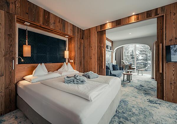 Sendlhofers_Bad Hofgastein_Zimmer_Bett_Winter