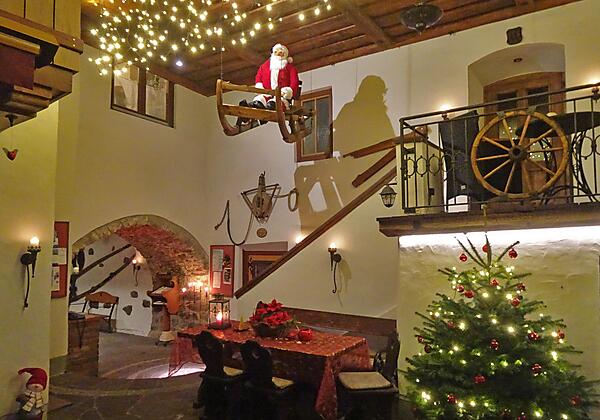 Santa Claus im Anflug am Staudacher Hof