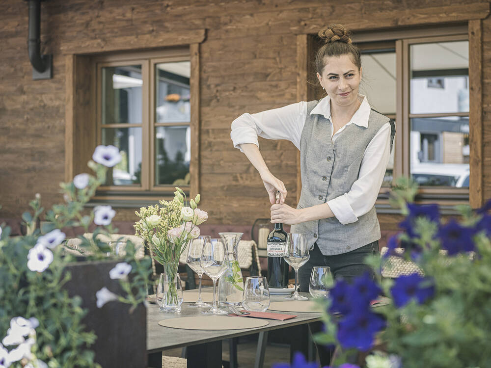 Terrasse mit Blick ins Grüne