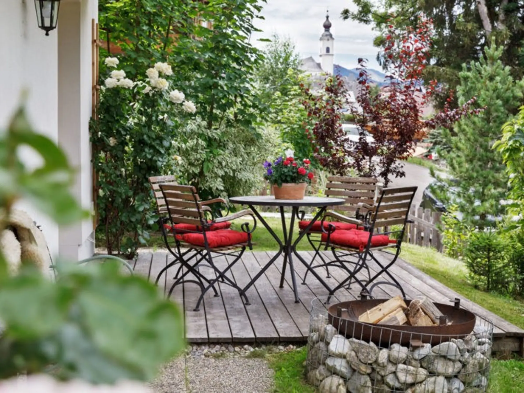 Terrasse vor der Ferienwohnung