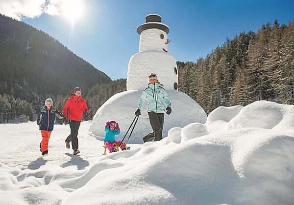 Schneemann in Niederthai