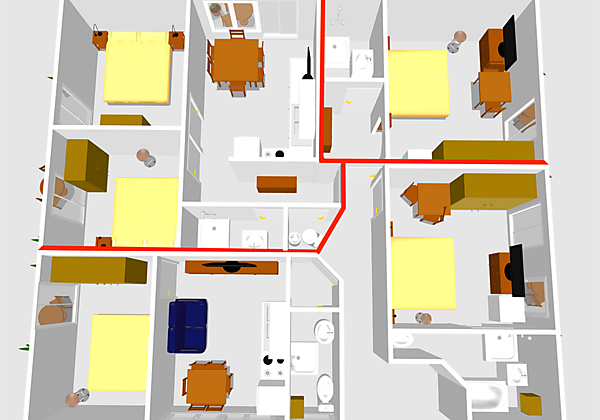 Zimmerplan 2 Ferienwohnungen und 2 Komfortzimmer S