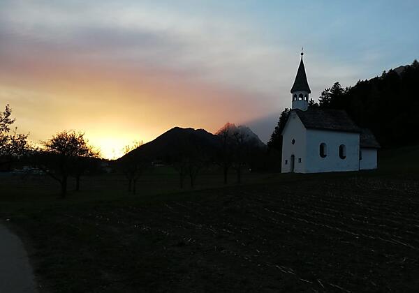 Sonnenuntergang im Vomperloch