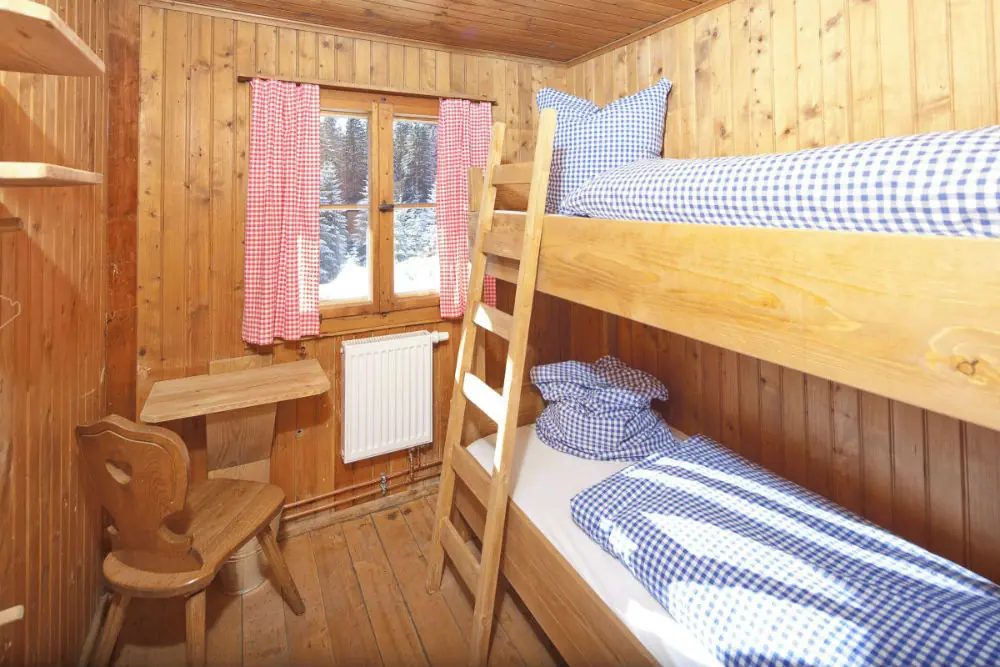 Ein Zweibettzimmer in der Wannenkopfhütte