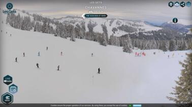 Blick auf die Pisten von Les Gets (1.610 m)