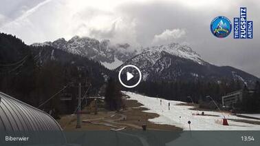 Blick auf die Talstation Marienberg bei Biberwier (1.100 m)