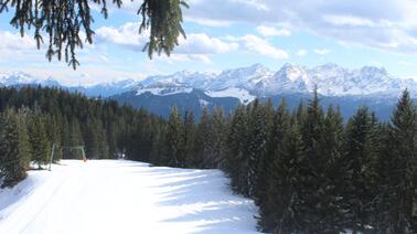 Ausblick von der Bergstation Sattelkurvenlift