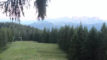 Ausblick von der Bergstation Sattelkurvenlift