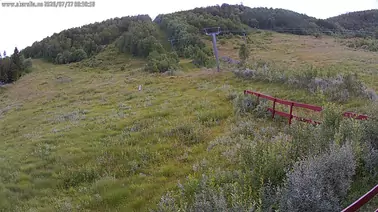 Blick auf die Pisten von Skarslia
