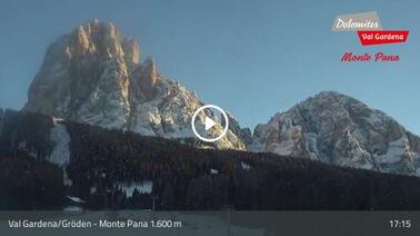 Blick auf Monte Pana in St. Christina (1.630 m)