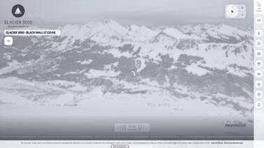 Blick auf die schwarze Black Wall Piste (2.120 m)