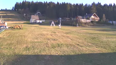 Blick auf den Skihang Carlsfeld