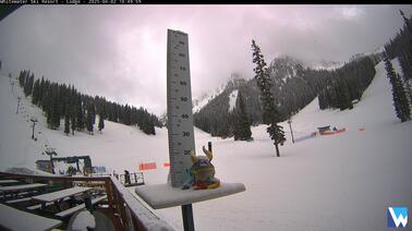 Blick auf die Piste und den Sessellift