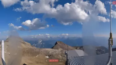 Blick von der Bergstation Plaine Morte