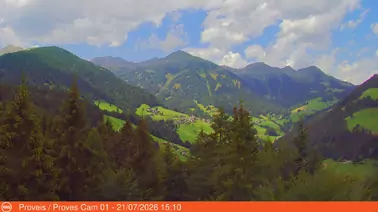 Blick auf die Schwemmalm / Proveis