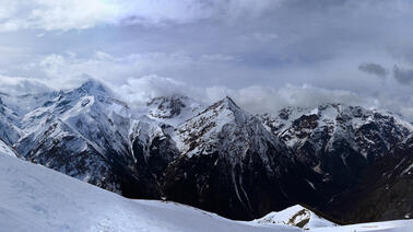 Blick auf den Sektor Diable (2.361 m)