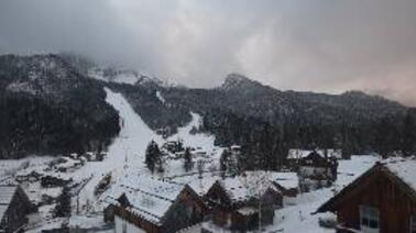 Blick von der Hagan Lodge Altaussee (865 m)