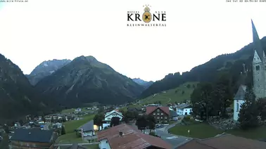 Blick vom Hotel Krone nach Mittelberg