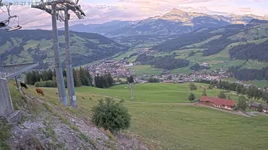 Blick von der Bergstation ins Tal (1.264 m)
