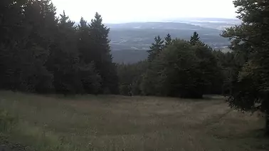 Blick von der Bergstation am Großen inselberg