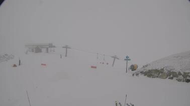 Blick auf die Bergstation (2.103 m)