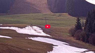Blick auf Piste am Schneeberg
