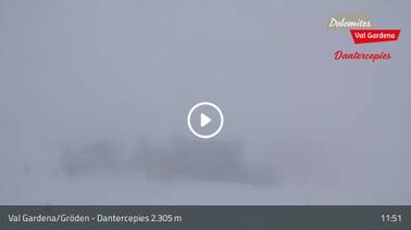 Blick auf die Landschaft Dantercepies in Wolkenstein (2.305 m)