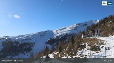 Blick auf die Pisten am Speiereck (2.400 m)