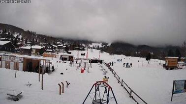 Blick auf die Pisten in Bürchen