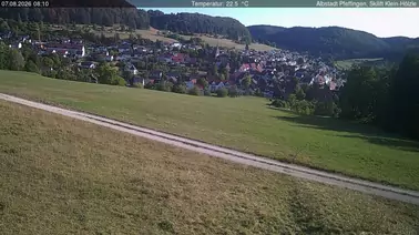 Blick auf den Skilift Klein-Hölzle
