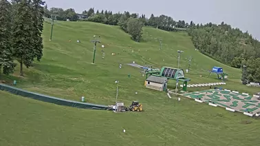 Blick auf die Talstation des Sessellifts