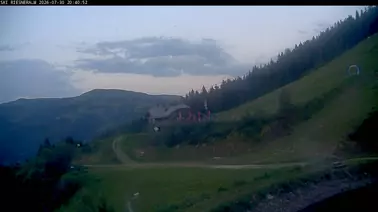 Blick auf die Piste Oxenalm