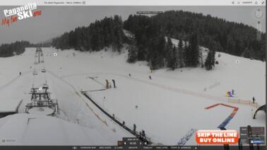 Blick auf das Rifugio Meriz