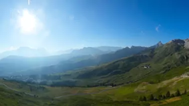 Blick auf das Skigebiet