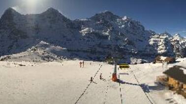 Blick auf die Lauberhornabfahrt (2.315 m)