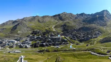 Blick ins Skigebiet