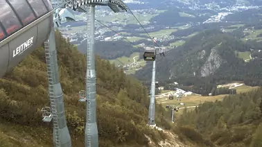 Blick von der Bergstation in Richtung Berchtesgaden