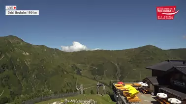 Blick auf das Kogel-Mogel Kinderland in Wildkogel (2.100 m)