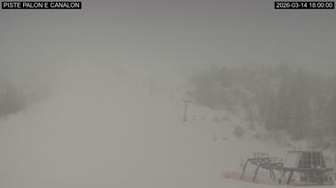 Blick auf die Piste Palon e Canalon