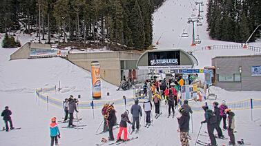 Blick auf die Talstation der Steinbachalmbahn (1.330 m)
