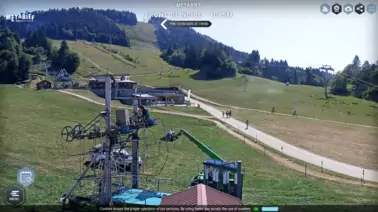 Blick auf die Talstation in Métabief