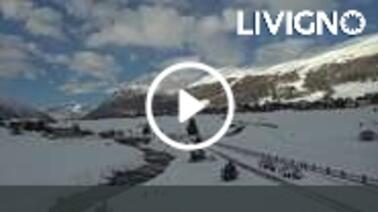 Blick auf die Skipisten von Livigno (1.835 m)