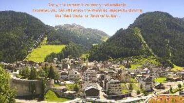 Blick auf die Innenstadt von Ischgl (1.073 m)