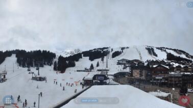 Blick von der Talstation La Croisette gen Berg (1.850 m)