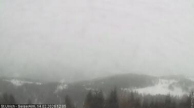 Blick auf die Langkofelgruppe (2.000 m)