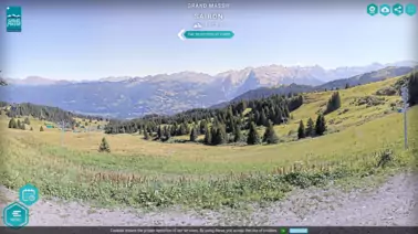 Rundblick von der Bergstation Lift Sairon